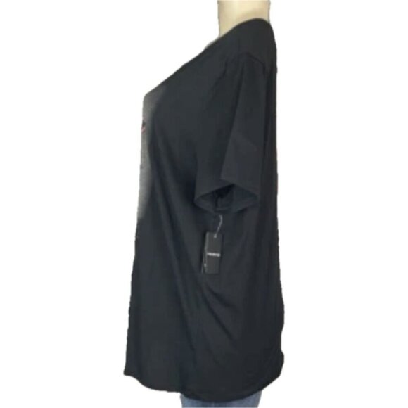 Torrid 0/L Black Highway Sign Keep The Dream Alive Print Cotton Short Sleeve Tee - Picture 5 of 6